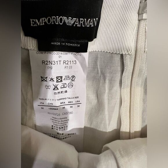 ARMANI EXCHANGE Drawstring Striped A-Line Skirt - Picture 6 of 8